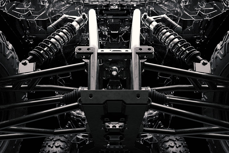 EXCELLENT SUSPENSION
The front and rear independent dual A-arm suspension, with 185mm of front suspension travel and 210mm of rear suspension travel, which provides superb handling experience.